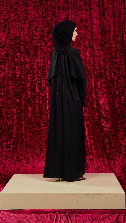 Korean Zoom Nurabad Black Abaya