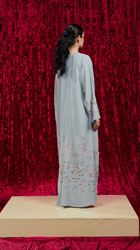 Korean Nidha Petaro Powder Blue Abaya