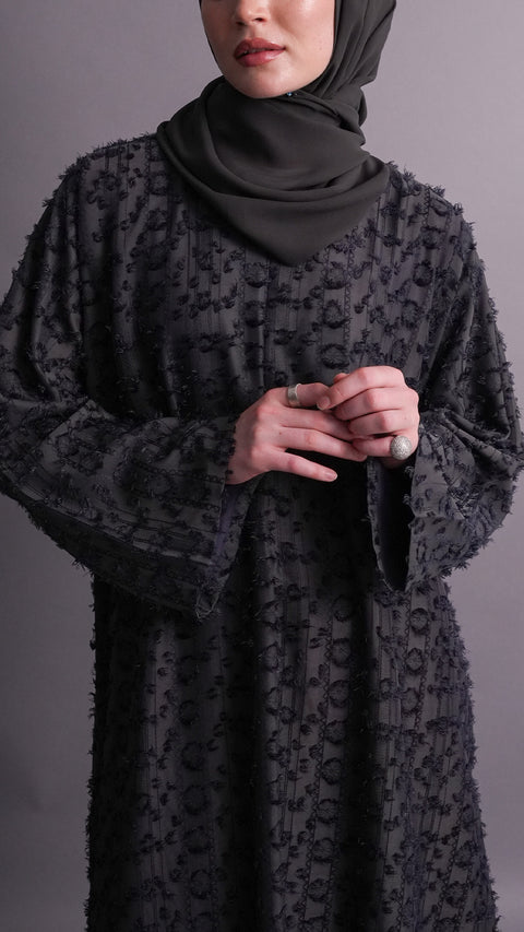 Chiffon Qadisha Dark Grey Dress