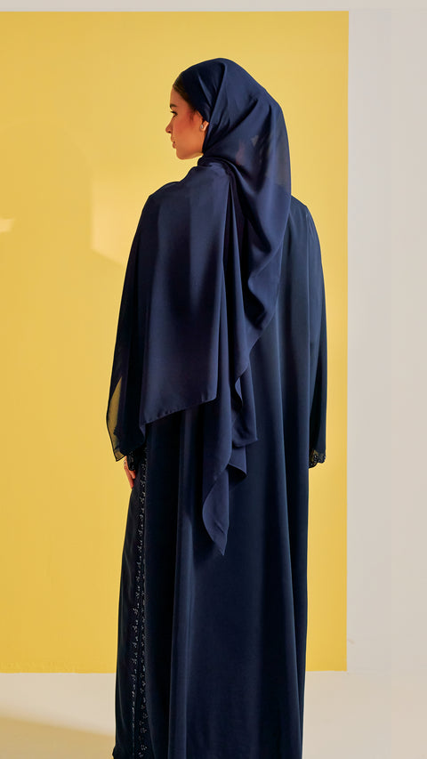 Korean Nidha Qarshi Midnight Blue Abaya