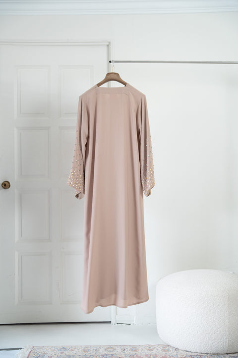 Korean Nidha Rayat Light Caramel Abaya