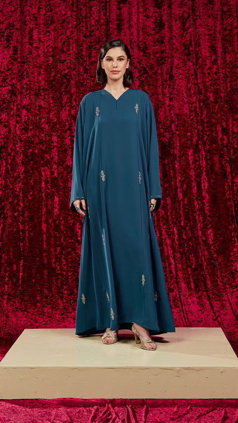 Korean Nidha Ranya Turqoise Abaya
