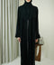 Rosed Crepe Reyhanli Obsidian Silver Abaya