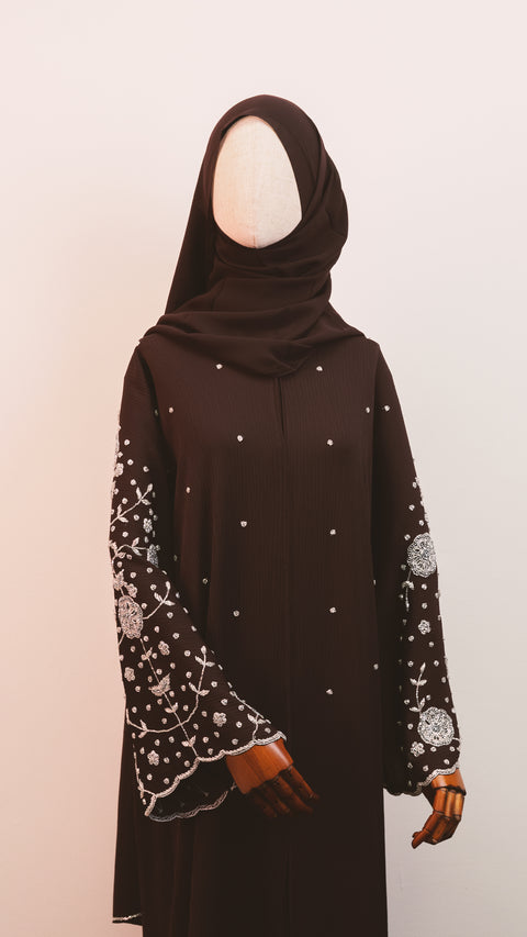 Korean Zoom Ruman Dark Purple Abaya