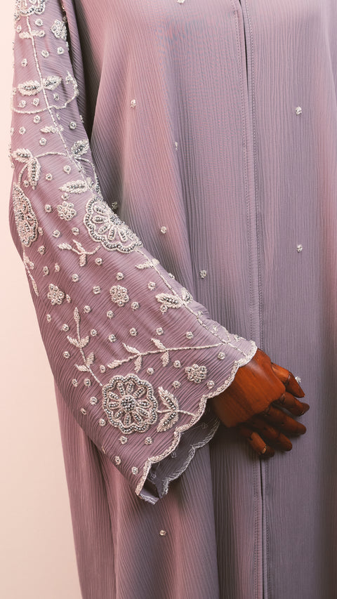 Korean Zoom Ruman Dusty Purple Abaya