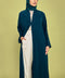 Korean Nidha Ruwi Dark Teal Green Coat Abaya