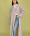 Korean Nidha Ruwi Taupe Coat Abaya