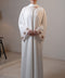 Korean Nidha Sanabel White Olive Abaya