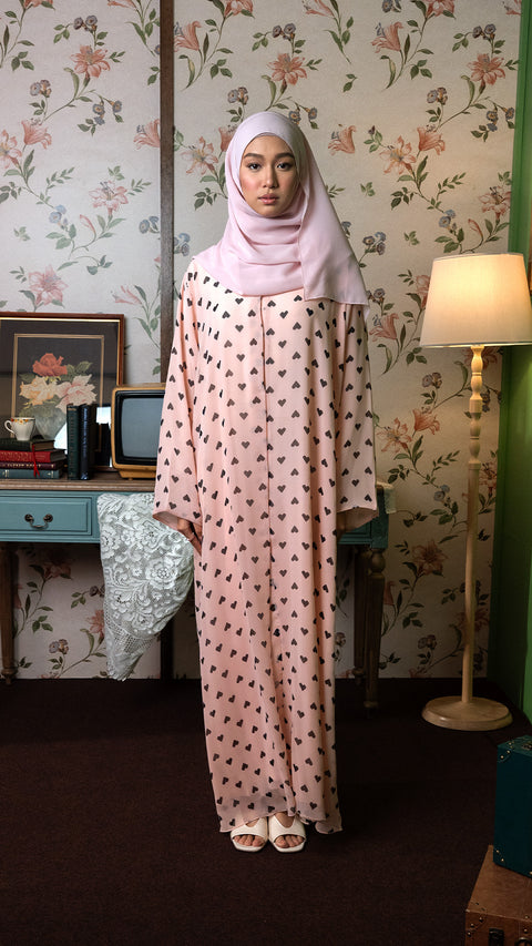 Chiffon Sur Pink Abaya