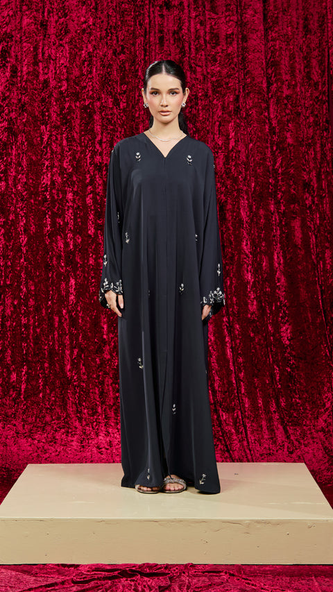 Korean Nidha Sansy Midnight Blue Abaya
