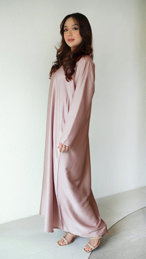 Satin Silk Inner Dress Raspberry Pink