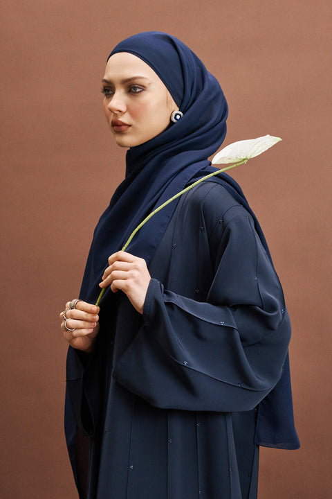 Shasha Korean Nidha Midnight Blue Abaya