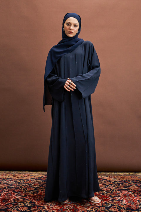 Shasha Korean Nidha Midnight Blue Abaya