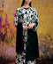 Satin Siwa Petal Black Dress