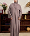 Korean Zoom Suwar Grey Abaya
