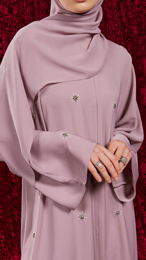Korean Nidha Tafila Rose Pink Abaya