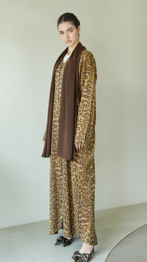 Turkish Cotton Toshka Coco Olive Abaya