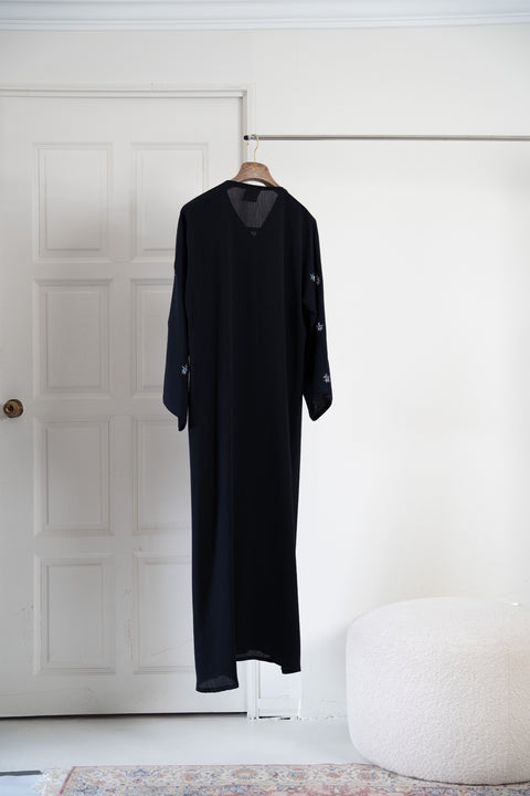 Korean Zoom Wahiba Midnight Blue Abaya