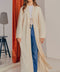 Cotton Corduroy Aspen Almond Milk Cardigan Abaya