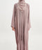 Korean Nidha Estella Pleated Mauve Abaya
