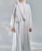 Korean Nidha Irdina Frost White Abaya