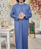 Shinny Cotton Men Thobe Blue Jeans