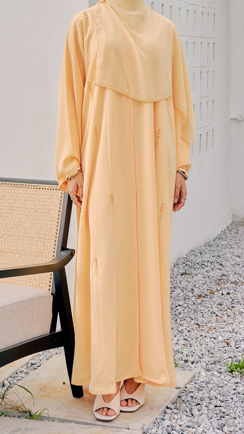Zehra Corn Yellow Abaya