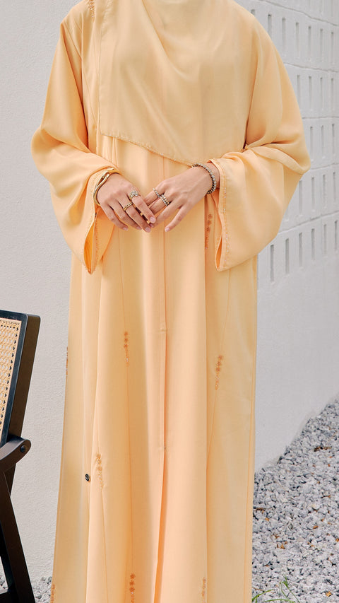 Zehra Corn Yellow Abaya