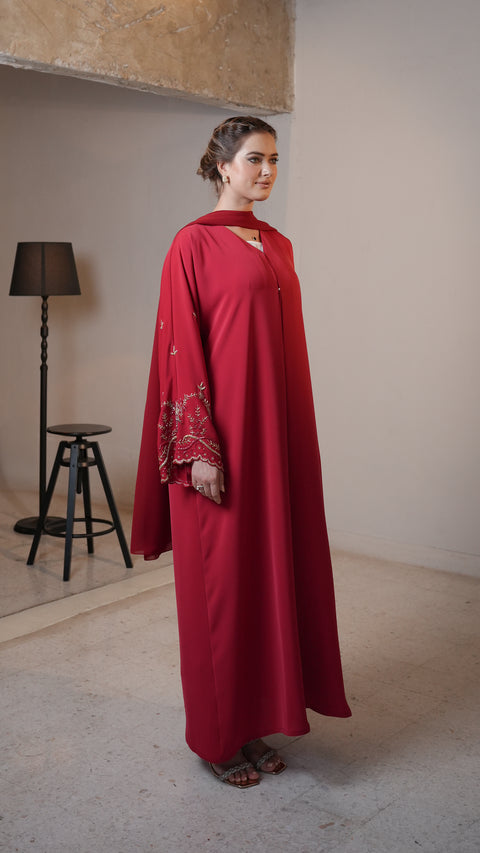 Adliya Scarlet Red Abaya