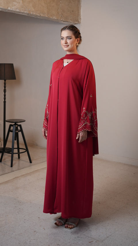 Adliya Scarlet Red Abaya