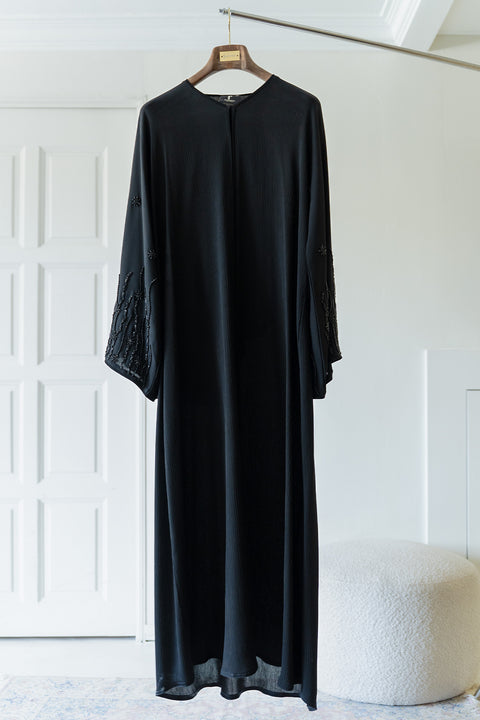 Korean Zoom Ahwar Black Abaya