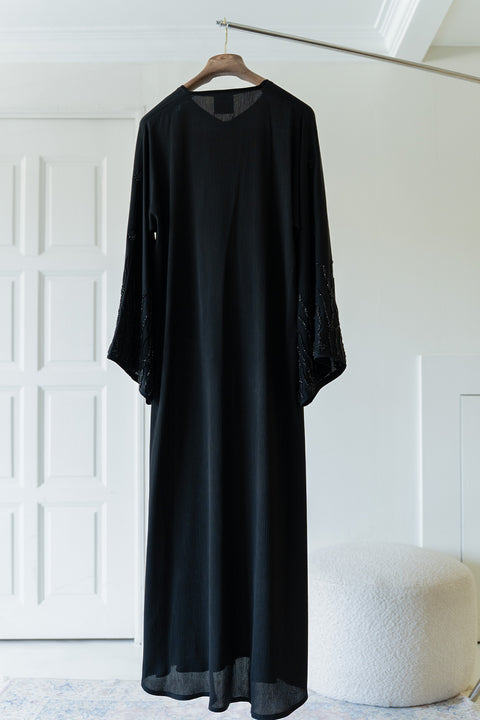 Korean Zoom Ahwar Black Abaya