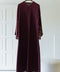 Korean Zoom Ahwar Burgundy Abaya