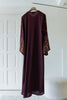 Korean Zoom Ahwar Burgundy Abaya
