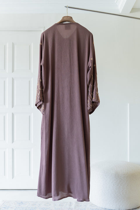 Ahwar Deep Mauve Abaya