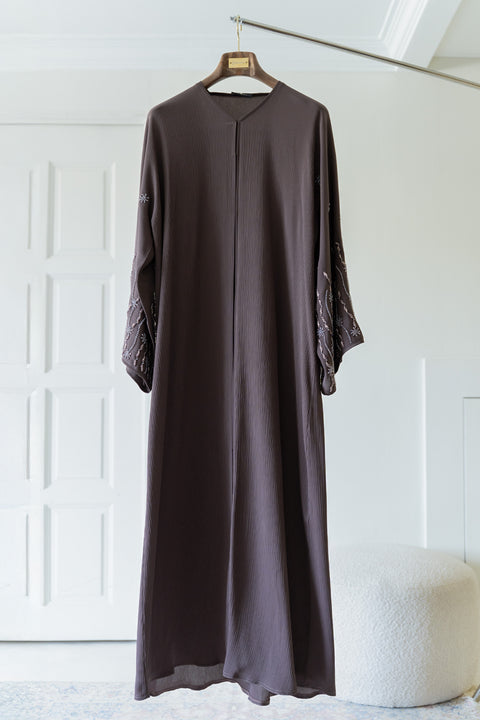 Korean Zoom Ahwar Milk Chocolate Abaya