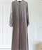 Korean Zoom Ahwar Taupe Abaya