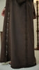 Cotton Linen Akra Rich Brown Abaya
