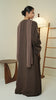 Cotton Linen Akra Rich Brown Abaya