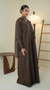 Cotton Linen Akra Rich Brown Abaya