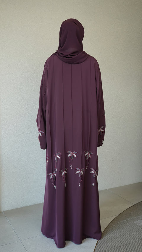 Alcazar Wine Grape Abaya