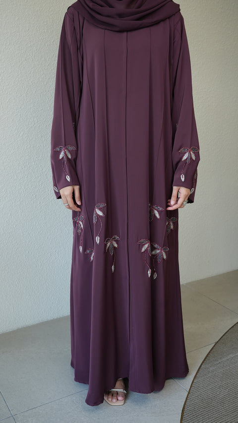 Alcazar Wine Grape Abaya