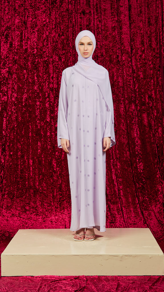 Korean Nidha Aleppo Lilac Abaya