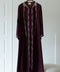 Korean Zoom Amadiya Burgundy Abaya