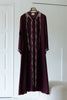 Korean Zoom Amadiya Burgundy Abaya