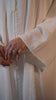 Korean Nidha Amanjena Frost White Abaya