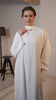 Korean Nidha Amanjena Frost White Abaya