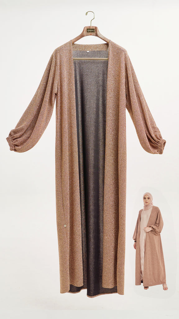 Lurex Jersey Amber Bronze Cardigan