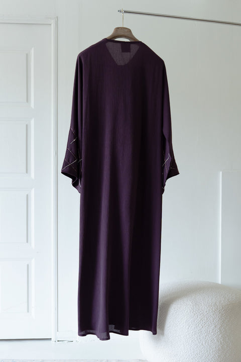 Korean Zoom Ararat Dark Purple Abaya