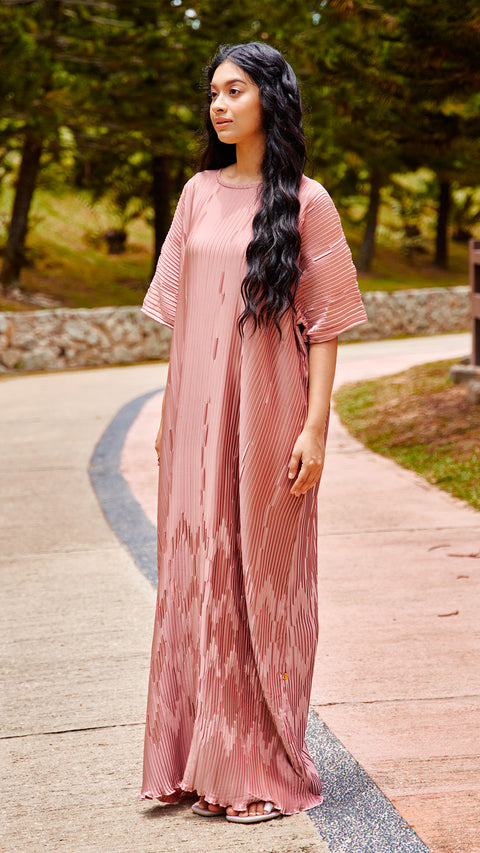 Armani Dress Pleated Dusty Pink (CLEARANCE)